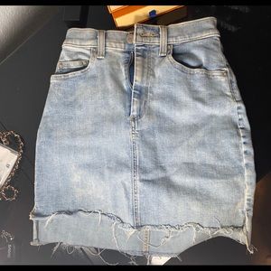 Wilfred denim cut off skirt